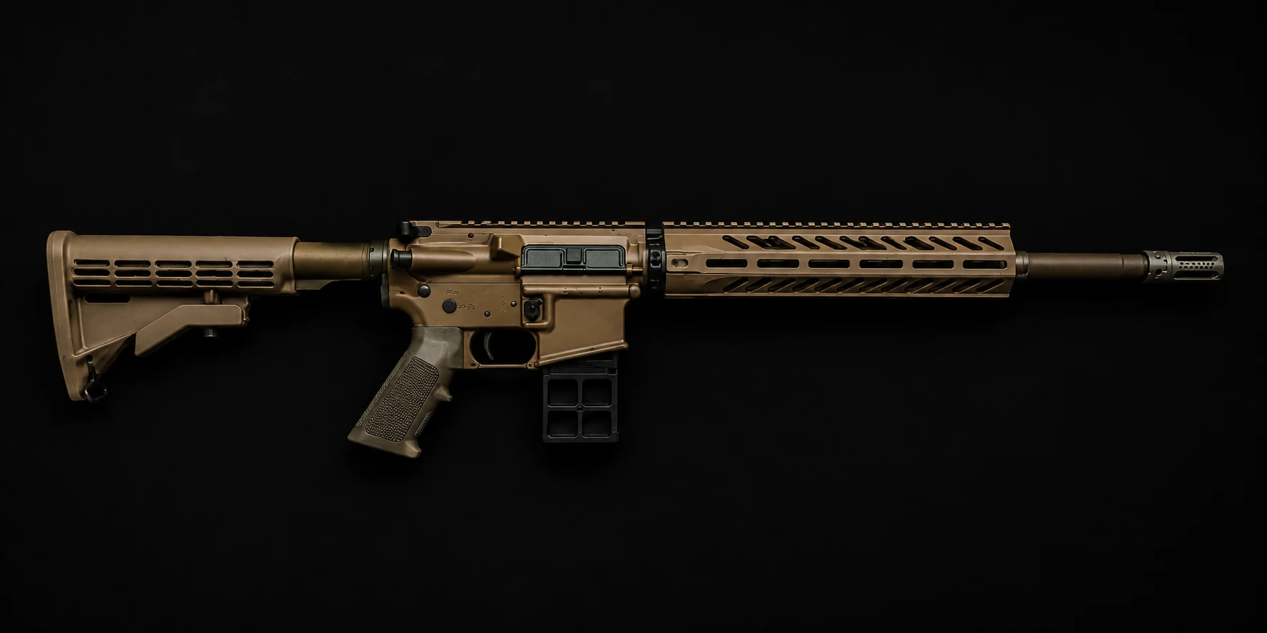 AR rifle · bronze finish